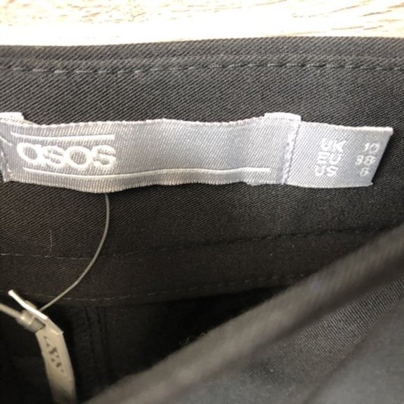 Asos Petite Size 6 Black Flat Front Dress Pants - Picture 4 of 6